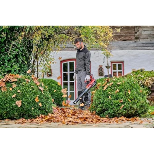 Einhell Power X-Change 18V Cordless Leaf Blower - Powerful (670 m³/h Blow Rate) Garden Blower With Brushless Motor And Turbo Switch - GP-LB 18/200 Li E Solo Garden Blower (Battery Not Included)