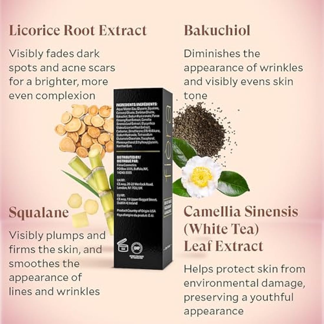 Fièra Bakuchiol Rejuvenating Facial Treatment - Retinol-Alternative for Mature Skin - Corrects and Delays Visible Signs of Aging - With Potent Antioxidants - 1 FL. OZ.