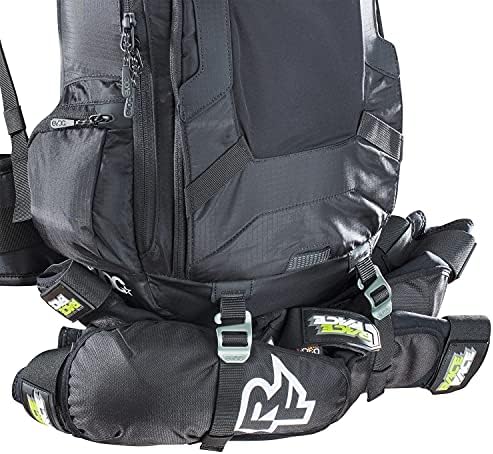 EVOC FR TOUR 30l technical touring backpack (integrated back protector with shock absorption, ideal for multi-day tours, main compartment with pass-through, hydration system slot, rain cover), black