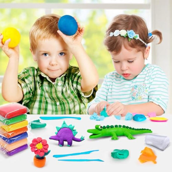 Air Dry Clay 76 Colours, Modelling Clay for Kids, DIY Molding Magic Clay for with Tools, Soft & Ultra Light, Toys Gifts for Age 3 4 5 6 7 8+ Years Old Boys Girls Kids