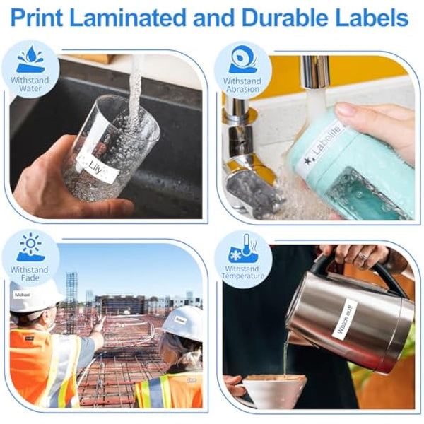 2 x Brother TZe-231 TZ231 Compatible Label Tape Cassette 12mm x 8m Black on White for Brother P-Touch PT-1000 GL-H100 GL-H105 GL-200 PT-1080 PTE-550WVP PT-P700 PT-H300 Label Printing Machines