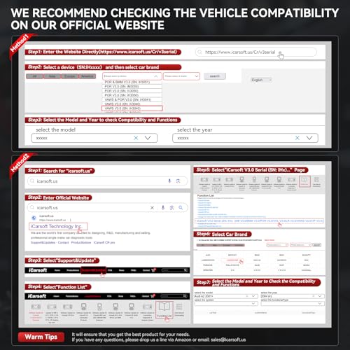 iCarsoft VAWS V3.0 OBD2 Scanner for VW/AUDI/Skoda/SEAT, Full System Diagnostic Tool with 42 Service Function, Oil/EPB/SAS/BMS/ETC/DPF/INJ/SPS, Bi-Directional Car Code Reader, Auto VIN, Lifetime Update