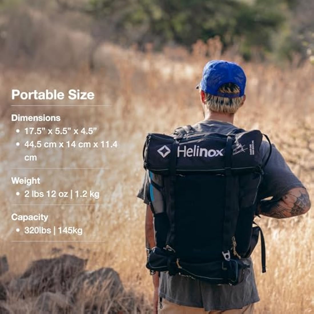 Helinox Chair One Highback (re) High-Performance Camping Chair, Blue Block