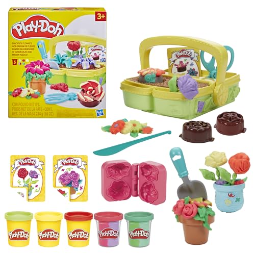 Play-Doh Blooming Flowers Playset, Creative Crafts for Toddlers, Arts and Crafts