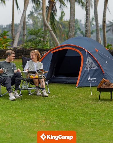 KingCamp Camping Tent for 4 Man, Ultralight Waterproof Dome Tent, Compact and Backpack-Friendly, Ideal Tent for Camping, Trekking and Outdoors