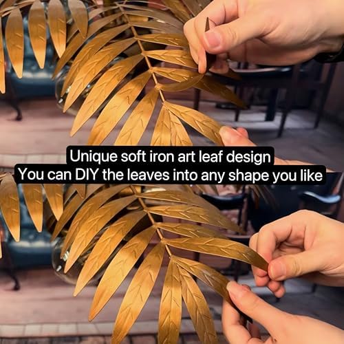 JCPYIUL Retro Tropical Coconut Leaf Chandelier LED Scandinavian Tree Branch Iron Ceiling Light Home Decoration Lamps and Lanterns Hotel Club Decoration Lamps and Lanterns(1)