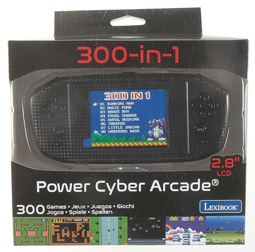 Lexibook, Power Cyber Arcade®, 300 Games Portable Game Console, JL3000