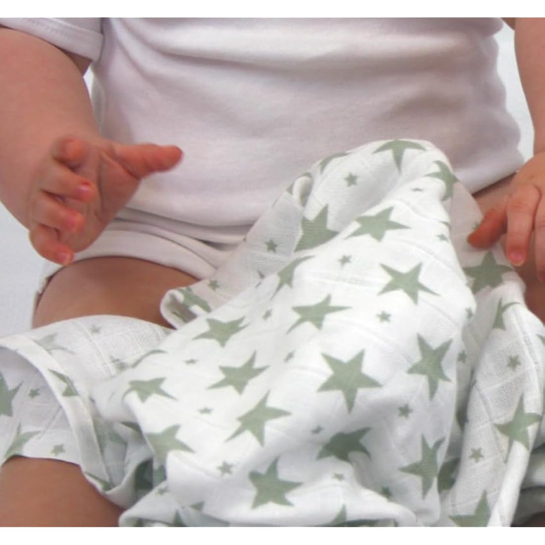 MuslinZ Muslin Squares - Muslin Cloths for Baby - Baby Burp Cloths - 6 Pack Muslins - Large 70x70cm - Boy, Girl, Unisex - Cotton - Absorbent & Breathable - Multi Use Newborn Cloths (Grey Prints)