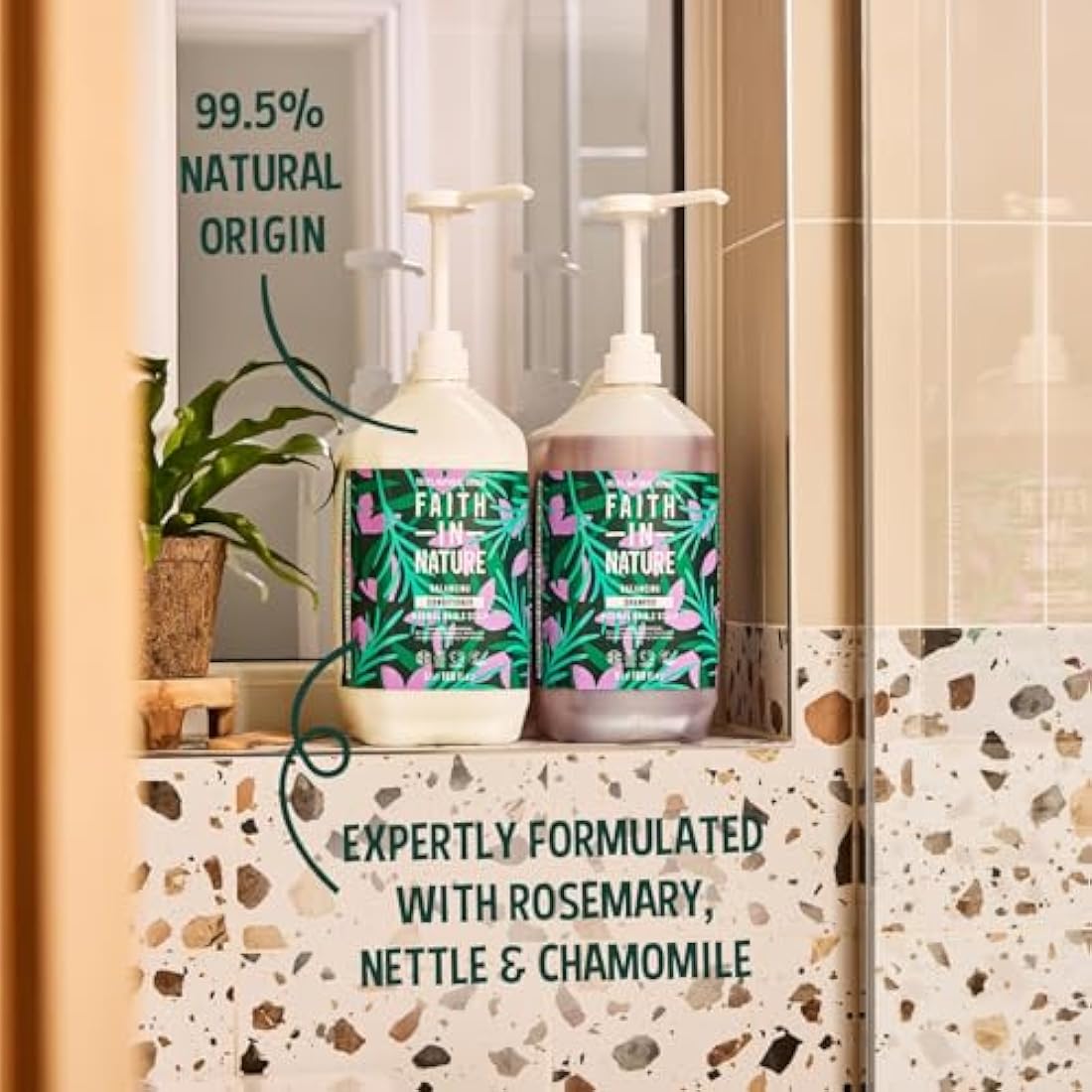 Faith In Nature Natural Lavender & Geranium Conditioner, Balancing for Normal Hair & Scalp, Vegan & Cruelty Free, No SLS, Silicones or Parabens, 5L Refill Pack