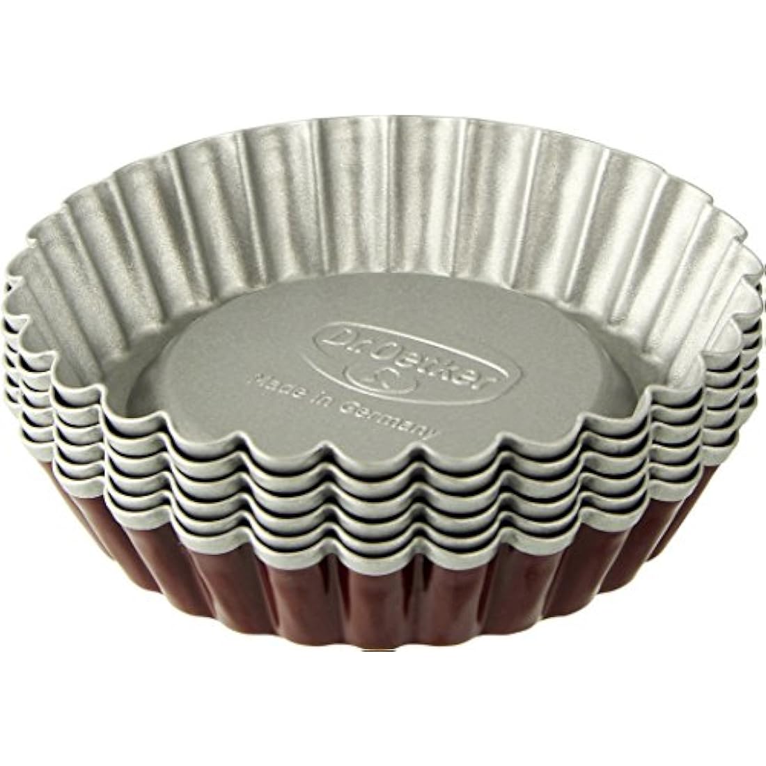 Dr.Oetker Tartelets Moulds Classic Set of 6 Ø10 cm in Brown-Silver, 10 x 10 x 3 cm