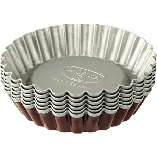 Dr.Oetker Tartelets Moulds Classic Set of 6 Ø10 cm in Brown-Silver, 10 x 10 x 3 cm