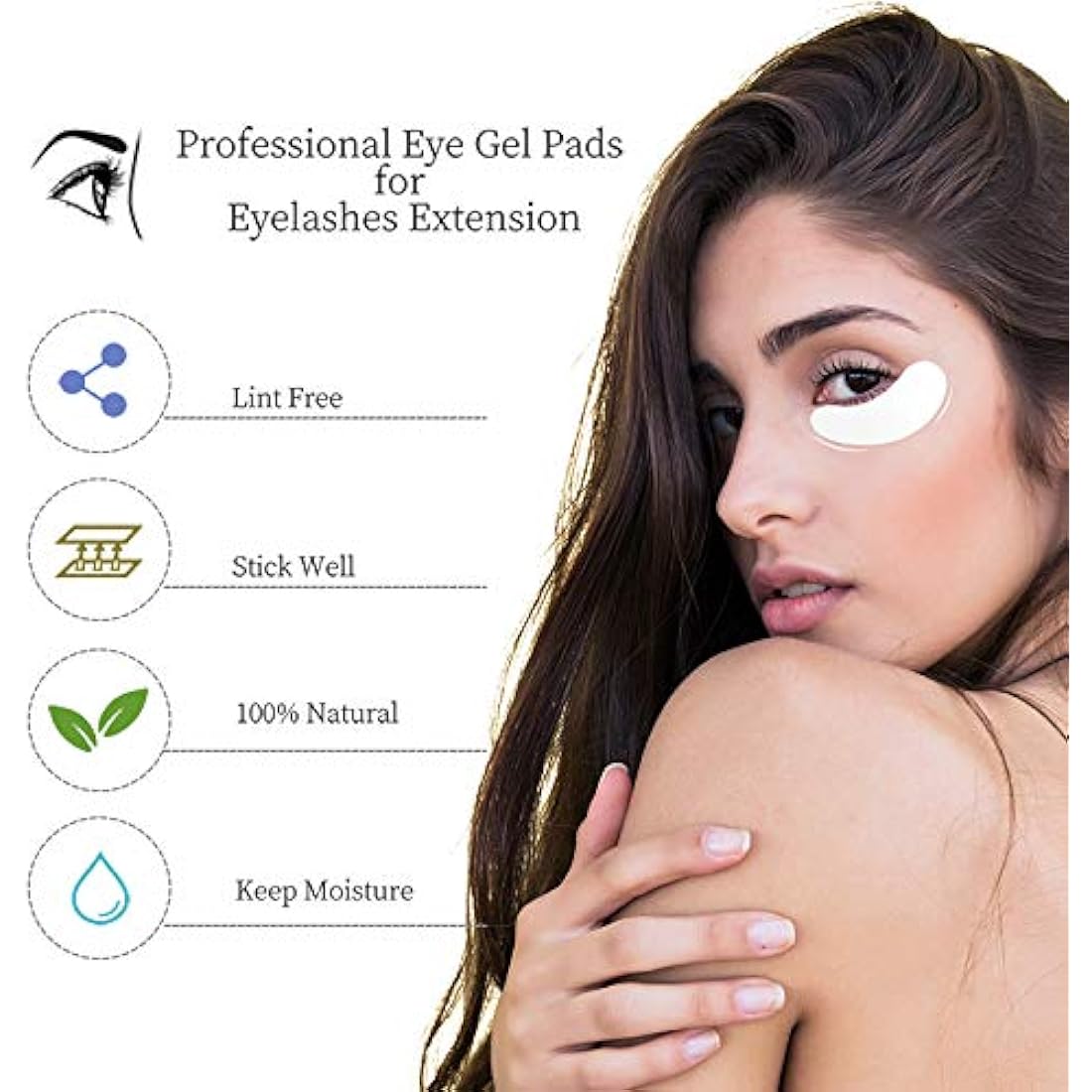 250 Pairs Eye Pads for Eyelash Extension Eyelash Pads Eye Pads Eyelash Eye Patches Eyelash Extension Pad Accessories Under Eye Pads for Eyelash Extensions Good Stay Lunamoon (Pink250)