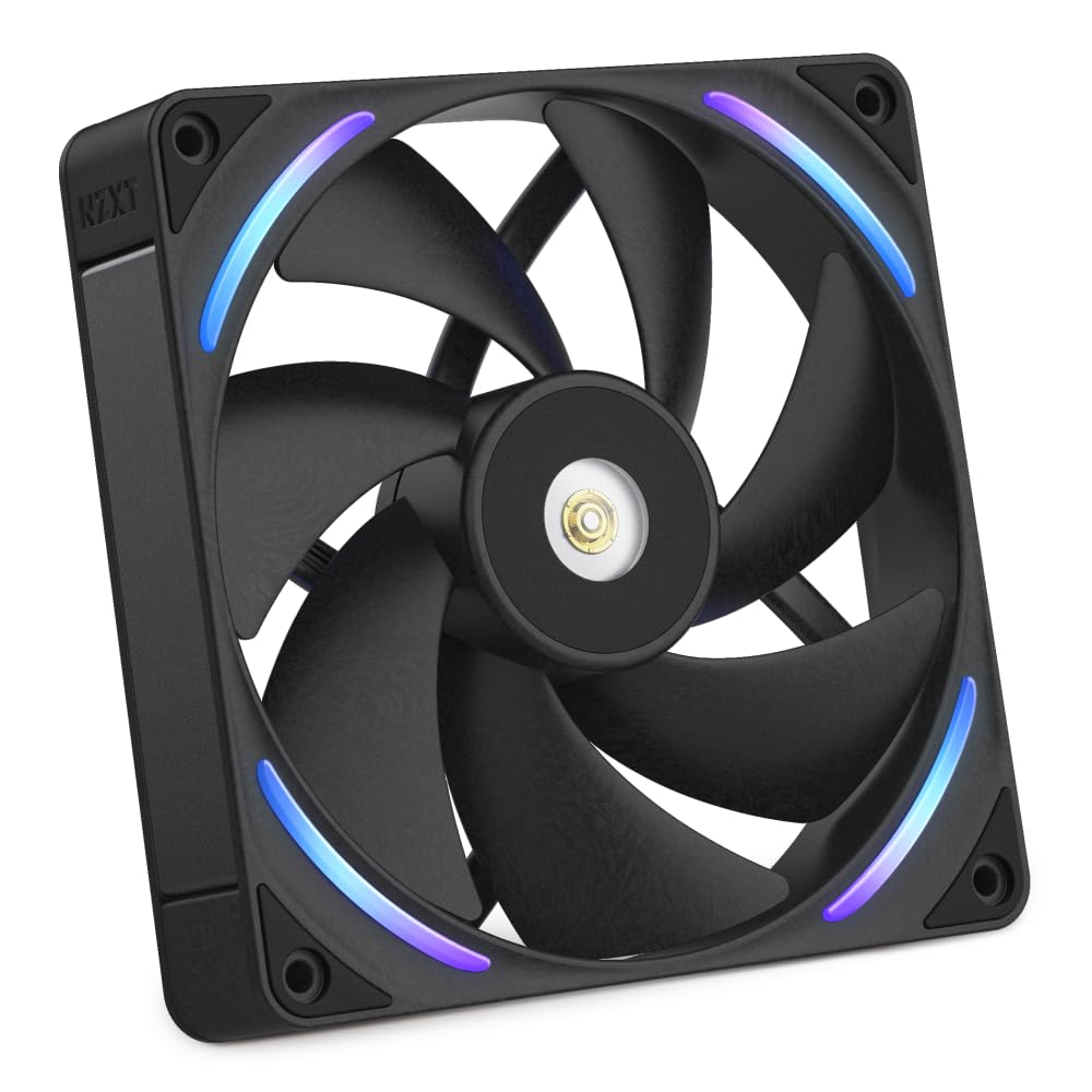 NZXT F420 RGB Core - 420mm Single-Frame Fan Unit with 3 x 140mm RGB Fans - Speed & Lighting Control - High Static Pressure & Airflow - Fluid Dynamic Bearings - 8 aRGB LEDs Per Fan - White