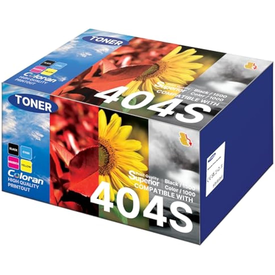 4 Pack CLT-404S CLT-P404C CLT-K404S for Samsung Xpress SL-C430 C430W C432 C433 C432W C433W C480 C480W C480FW C480FN C482 C482 C482W C483W C482FW C483FW C48X C43X 404S 404C Toner Cartridge(B/C/M/Y)