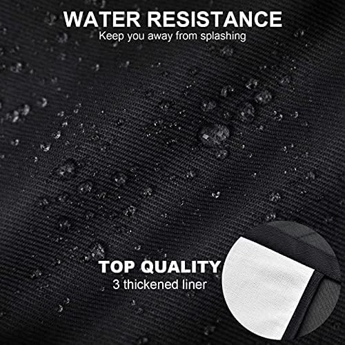 2 Pcs Women Cute Apron, Ladies Black Aprons With 2 Pockets, Waterproof Kitchen Aprons for Women, Chef Apron for Cooking Baking Gardening, Premium Aprons As Gifts for Mom Wife Girlfriend Grandma