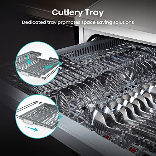 Hisense HS622E90WUK Freestanding Standard Dishwasher 85cm High - E Rated, White, 24 x 23 x 33 inches (L x W x H) [Energy Class E]