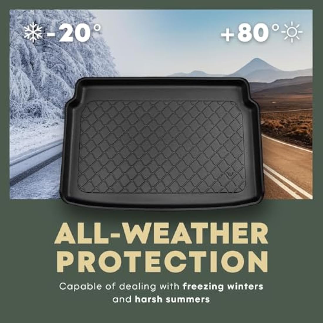 NOMAD Boot Liner Compatible with Hyundai Ioniq 5 2021+ Premium Tailored Fit Car Floor Mat Protector Guard Tray Black Custom Fitted Accessory - Dog Friendly & Waterproof with Raised Edges