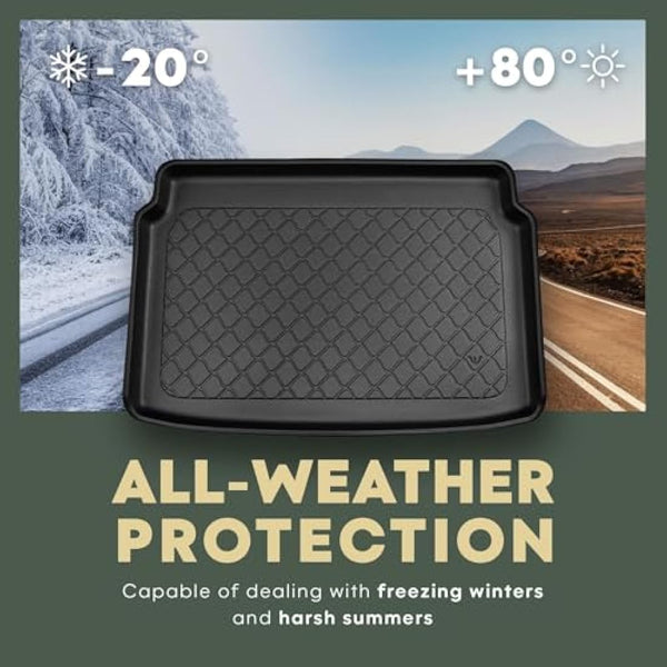 NOMAD Boot Liner Compatible with Hyundai Ioniq 5 2021+ Premium Tailored Fit Car Floor Mat Protector Guard Tray Black Custom Fitted Accessory - Dog Friendly & Waterproof with Raised Edges