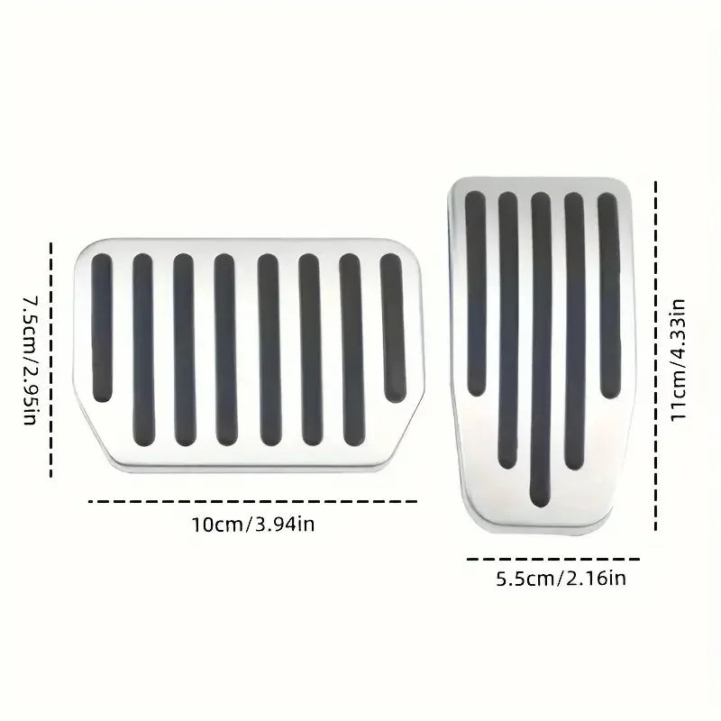 Futhope Car Foot Pedal Pads Covers For Tesla Model 3 Y Highland 2021-2024 Litchi grain anti Slip Accelerator Brake Rest Pedal