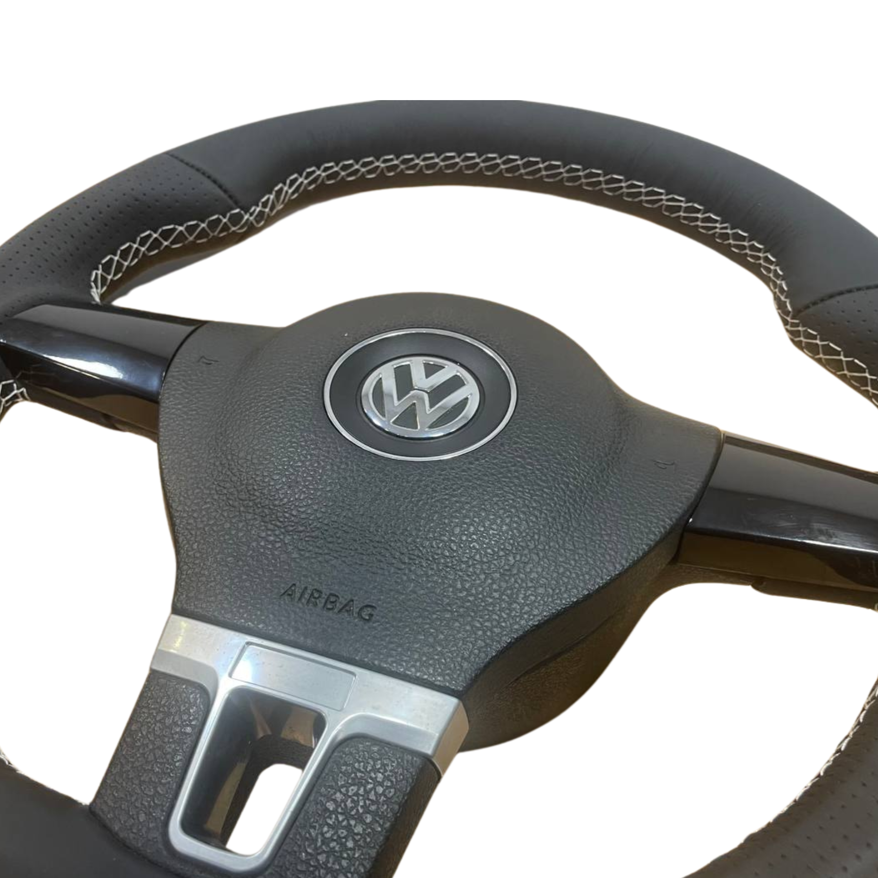 For VW T5.1 Transporter Premium Leather Steering Wheel Replacement Upgrade
