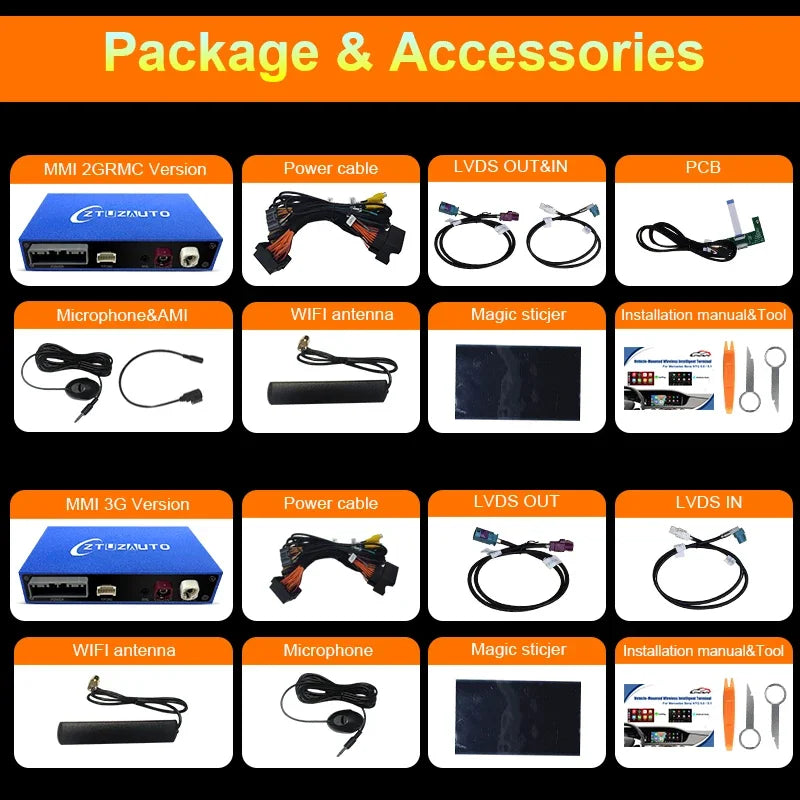 Wireless Apple CarPlay Android Auto Interface for Audi A1 2012-2018, with Mirror Link AirPlay Navigation Car Play Functions