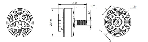VITE 2306.5 Brushless Motor (1800Kv / 2500Kv)
