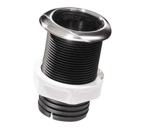 Thru-Hull Ø51 mm Hose Barb, Stainless Flange, 122 mm | 4Boats