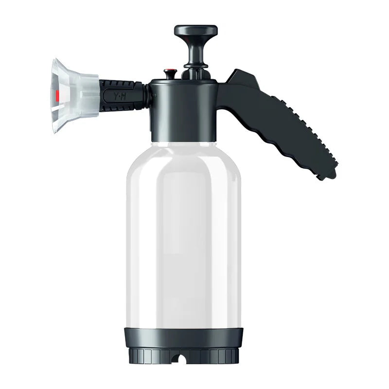 2L Hand Pump Foam Sprayer with 3 Types of Nozzle Hand Pneumatic Foam Cannon Snow Foam Car Wash Spray Bottle Car Window Cleaning