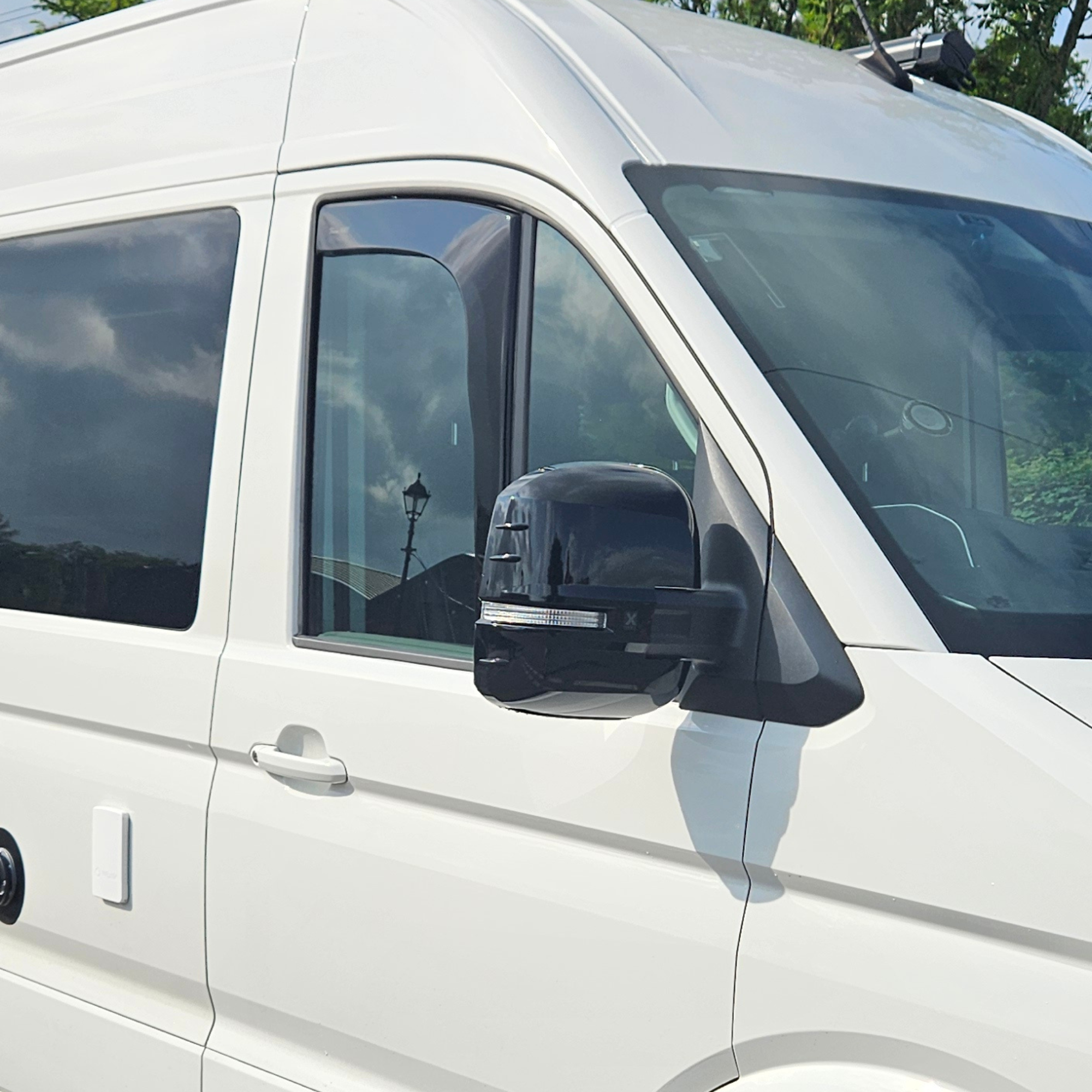 For MAN TGE Mirror Covers -  Set of 2 - Gloss Black | Van-X