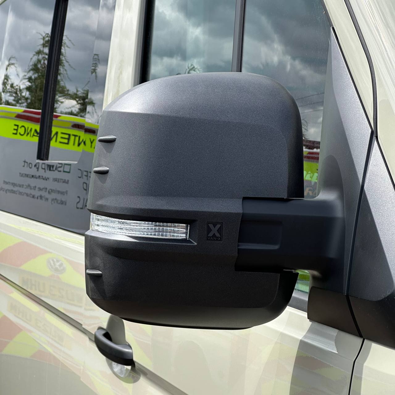 For VW Crafter New Shape Mirror Covers -  Set of 2 - Hammerite | Van-X