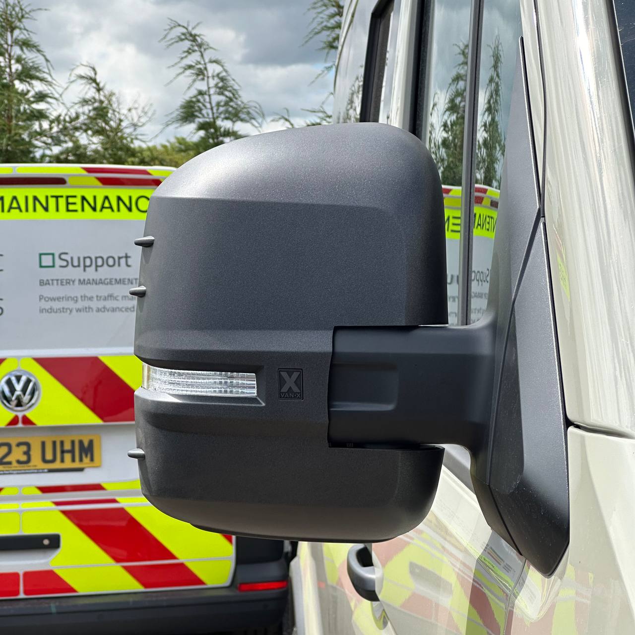 For VW Crafter New Shape Mirror Covers -  Set of 2 - Hammerite | Van-X