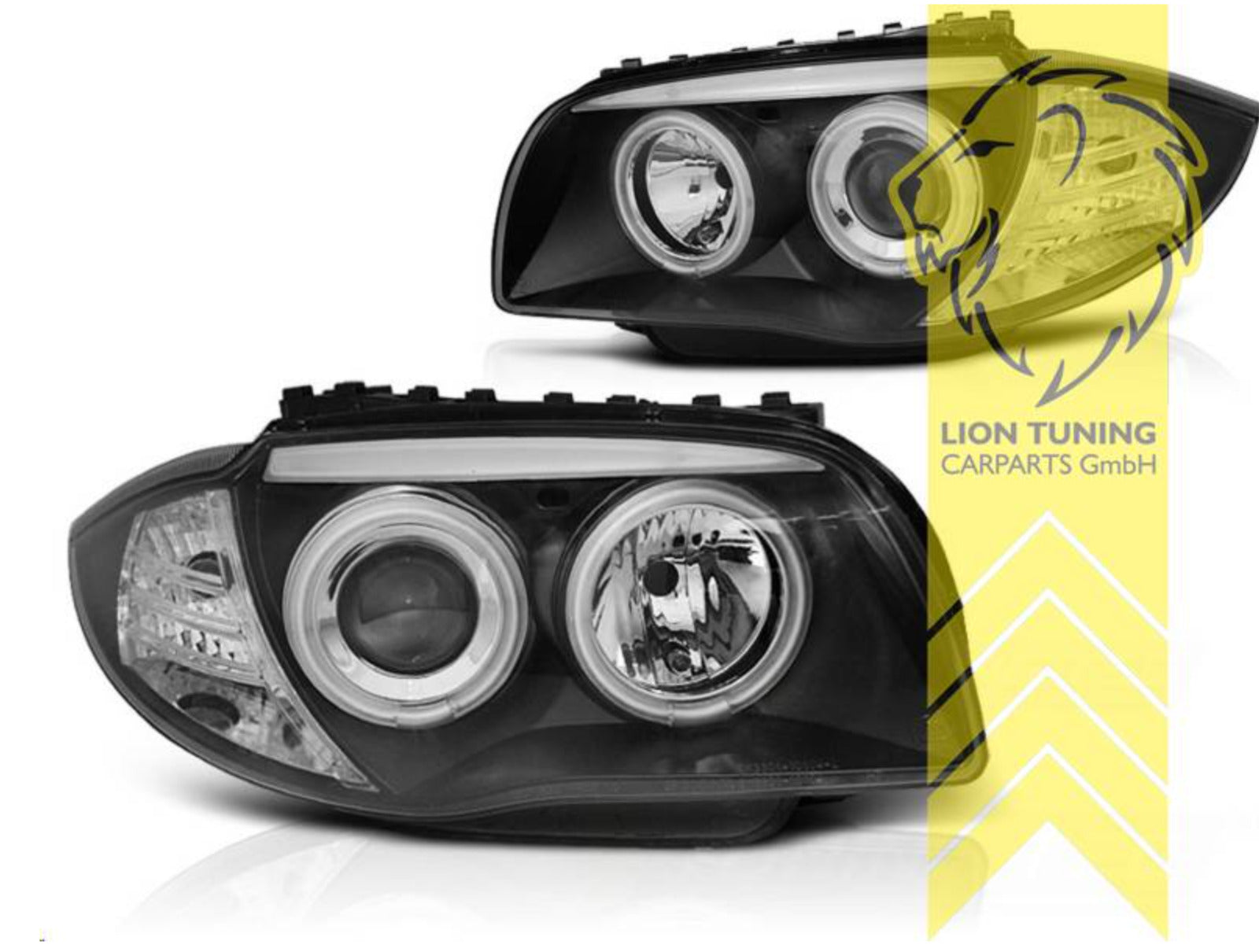 LT LED DRL CCFL Angel Eye Halo Ring Headlights BMW 1 Series E81 E82 E87 E88 LHD