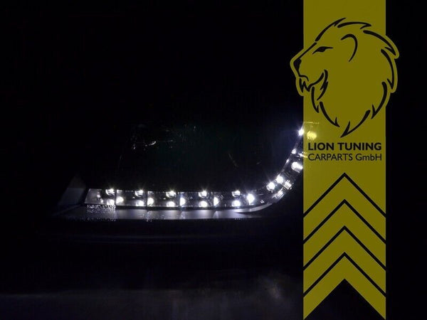 LT LED DRL Lightbar Halo Ring Headlights Audi A6 C5 4B 97-01 Limo Avant black