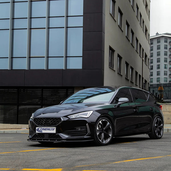 OW Front Bumper Splitter CUPRA Leon 20-24 ABE TUV ABS Gloss Black