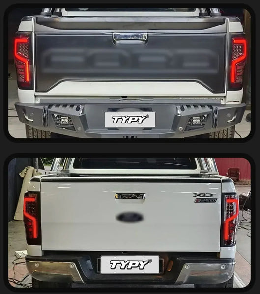 TYPY Pair Ford Ranger 12-22 LED Dynamic Rear Lights Tail Lamps Dynamic Tail LHD