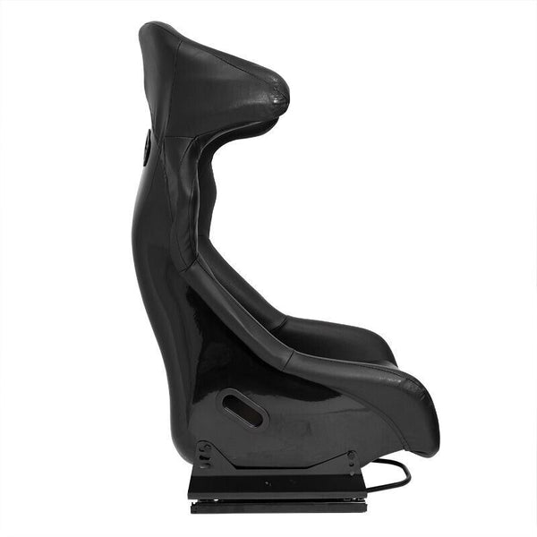 UK Stock x1 ATS Black Synth Leather Drift / Track / Rally / Fast Road Car / Racing Simulator Bucket Seat fiberglass hard back