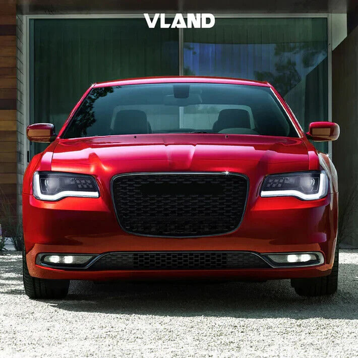 VLAND Chrysler 300 11-23 LED DRL Seq Ani Welcome Lightbar Headlights LHD