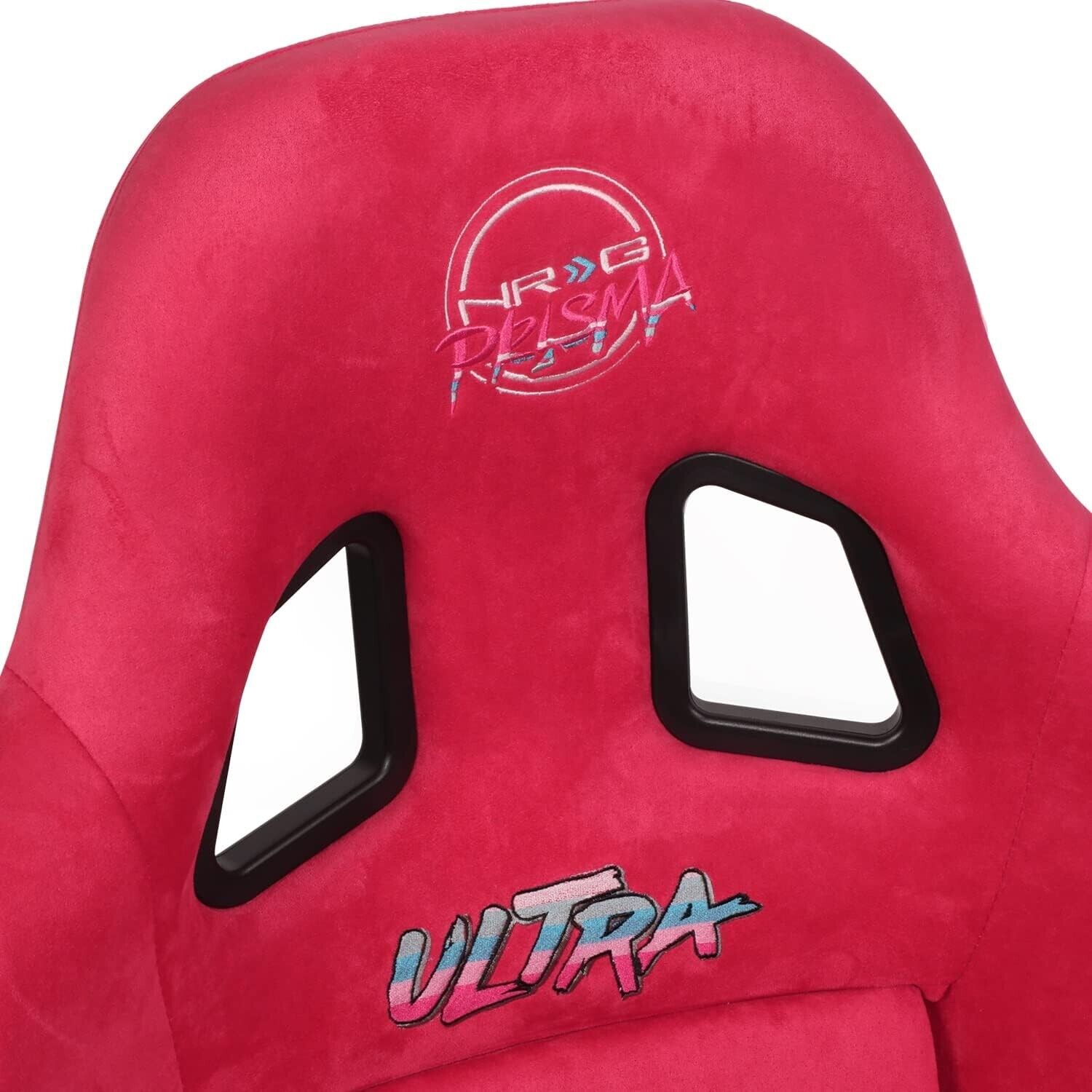 UK STOCK NRG PRISMA ULTRA x1 Universal Sports Bucket Seat Red Alcantara MEDIUM