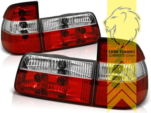 LT Pair Halogen Rear lights Tail Lamps BMW E39 97-00 Touring Red White Clear LHD