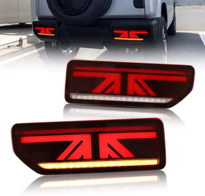 VLAND Pair Suzuki Jimny 19+ LED DRL Lightbar Rear Lights Tail Lamps Smoke LHD