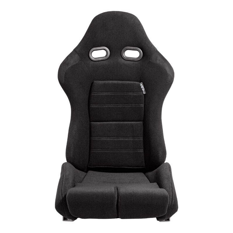 UK Second : Return AUTO-STYLE BS5 x1 Universal Sports Bucket Seat Black & Grey