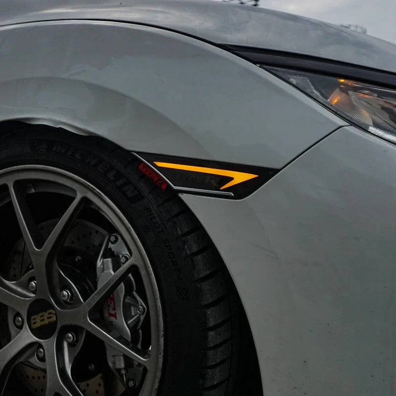 TYPY Pair 16-21 Honda Civic 10 Type R Si Front Bumper LED DRL Turn Signal Lights