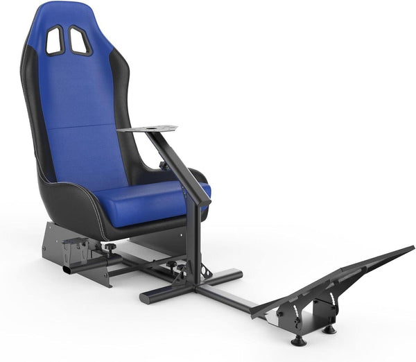 CR Driving Game Sim Racing Frame Rig & Seat All Logitech Thrustmaster Fanatec Xbox One PS4 PC Platforms Black & Blue