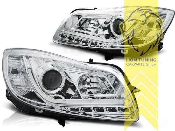 LT Pair LED DRL Lightbar Headlights Opel Vauxhall Insignia G09 08-13 Chrome LHD