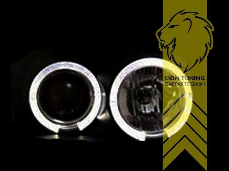 LT Pair LED DRL Halo Ring Eye Headlights Suzuki Swift 3 05-10 MZ EZ black LHD