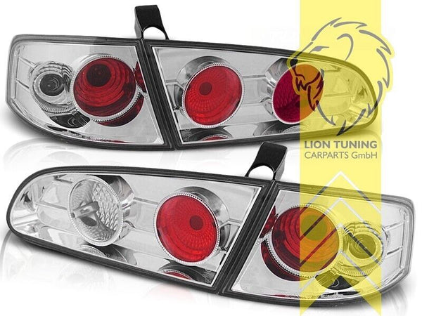 LT Pair Halogen Afterburner Rear lights Seat Ibiza 6L 3 6L1 MK3 white chrome LHD