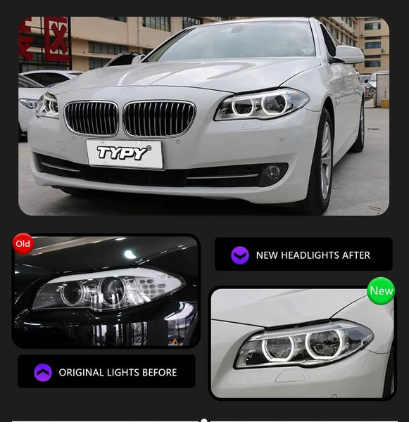 TYPY Pair 10-16 BMW 5 Series F10 LED DRL Dynamic Headlights Euro Xenon Halog LED