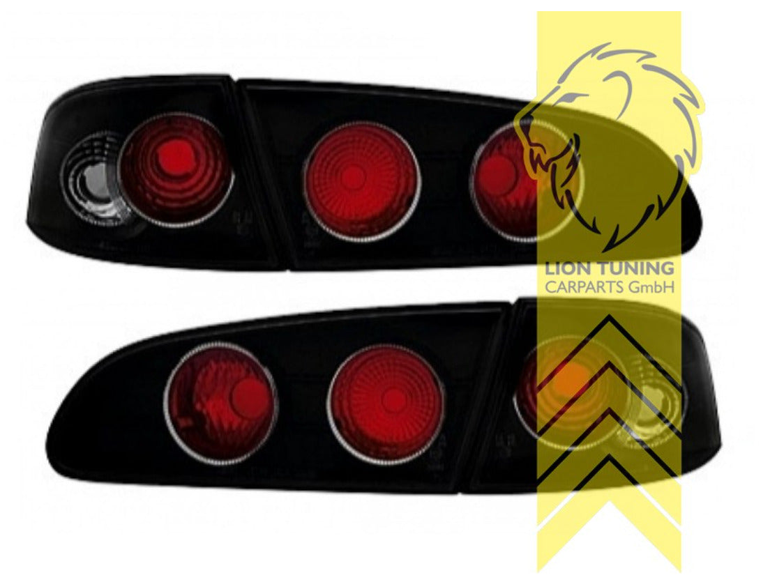 LT Pair Halogen Afterburner Rear lights Seat Ibiza 6L 3 6L1 MK3 black & red LHD