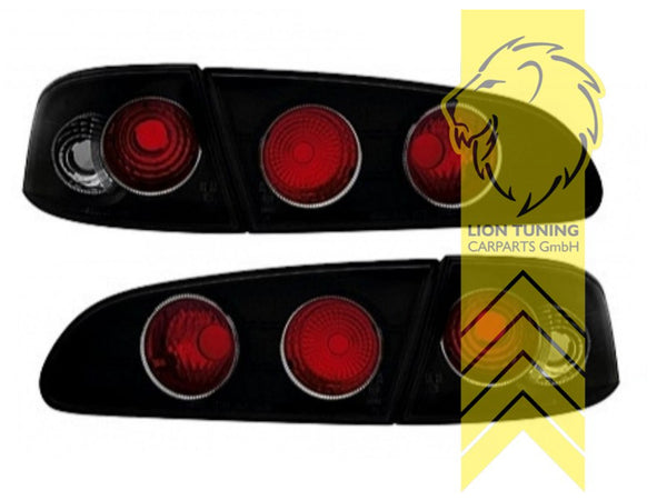 LT Pair Halogen Afterburner Rear lights Seat Ibiza 6L 3 6L1 MK3 black & red LHD