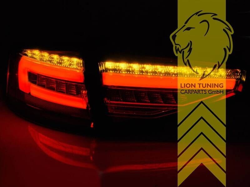 LT LED DRL Lightbar Rear Lights Tail Audi A4 B8 8K Sedan Black LHD